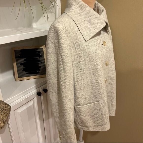 Ralph Lauren cream herringbone cropped jacket - Picture 4 of 12